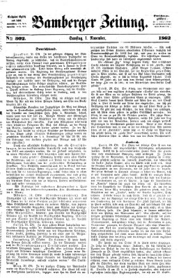 Bamberger Zeitung Samstag 1. November 1862