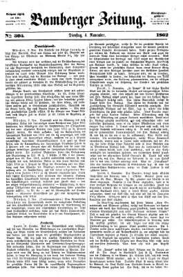 Bamberger Zeitung Dienstag 4. November 1862