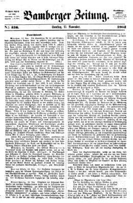 Bamberger Zeitung Samstag 15. November 1862