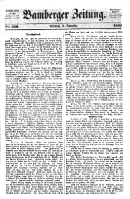 Bamberger Zeitung Mittwoch 19. November 1862