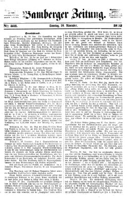 Bamberger Zeitung Sonntag 30. November 1862