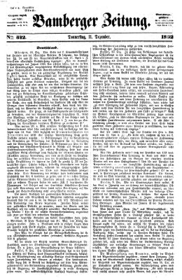 Bamberger Zeitung Donnerstag 11. Dezember 1862