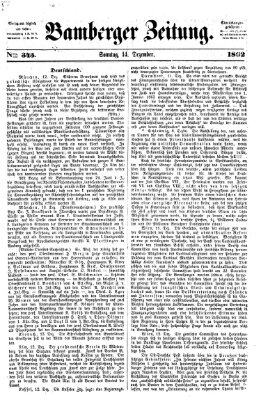 Bamberger Zeitung Sonntag 14. Dezember 1862