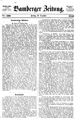 Bamberger Zeitung Freitag 19. Dezember 1862