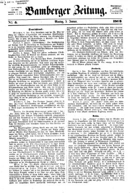 Bamberger Zeitung Montag 5. Januar 1863