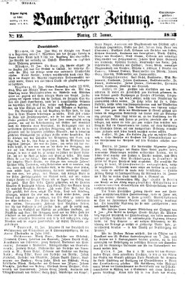 Bamberger Zeitung Montag 12. Januar 1863