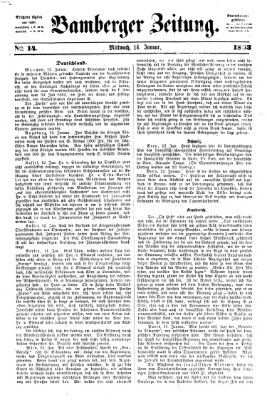 Bamberger Zeitung Mittwoch 14. Januar 1863