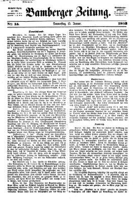 Bamberger Zeitung Donnerstag 15. Januar 1863