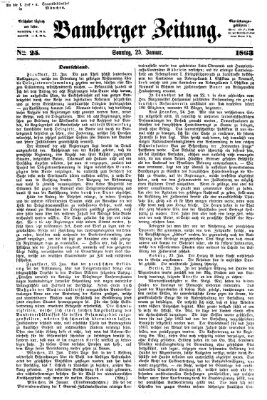 Bamberger Zeitung Sonntag 25. Januar 1863