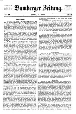 Bamberger Zeitung Samstag 31. Januar 1863