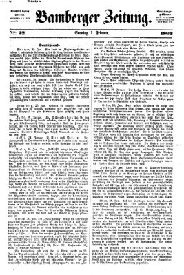 Bamberger Zeitung Sonntag 1. Februar 1863