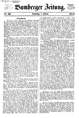 Bamberger Zeitung Donnerstag 5. Februar 1863