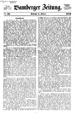 Bamberger Zeitung Mittwoch 18. Februar 1863