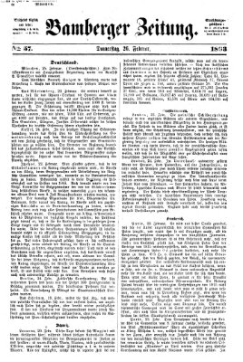 Bamberger Zeitung Donnerstag 26. Februar 1863