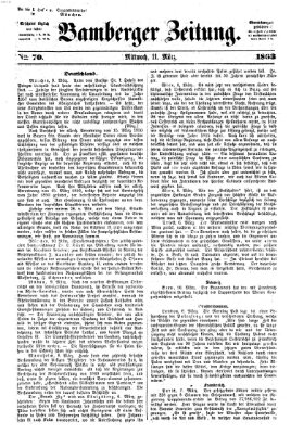 Bamberger Zeitung Mittwoch 11. März 1863