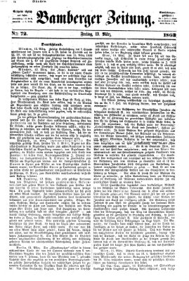 Bamberger Zeitung Freitag 13. März 1863