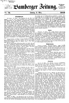 Bamberger Zeitung Sonntag 15. März 1863