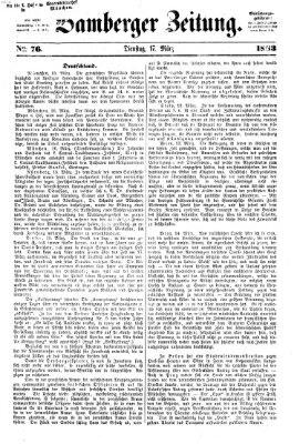 Bamberger Zeitung Dienstag 17. März 1863