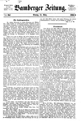 Bamberger Zeitung Montag 23. März 1863