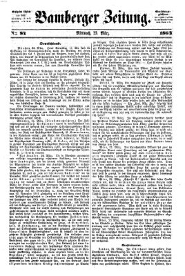 Bamberger Zeitung Mittwoch 25. März 1863