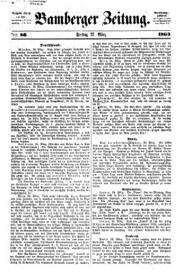 Bamberger Zeitung Freitag 27. März 1863