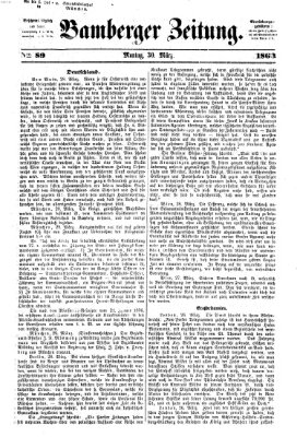 Bamberger Zeitung Montag 30. März 1863