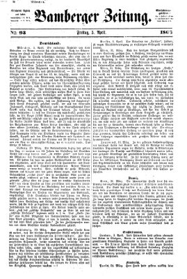 Bamberger Zeitung Freitag 3. April 1863