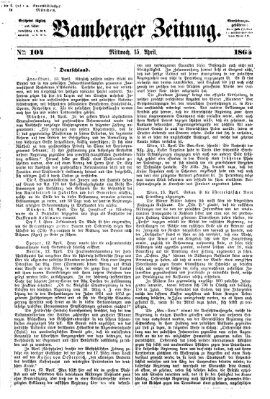 Bamberger Zeitung Mittwoch 15. April 1863