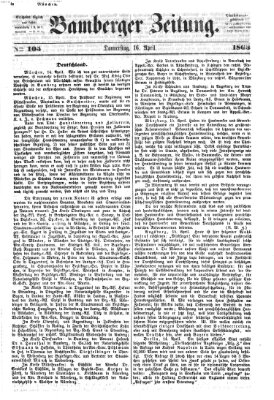 Bamberger Zeitung Donnerstag 16. April 1863