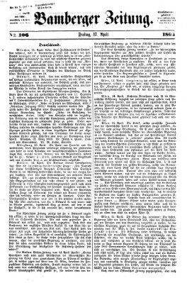 Bamberger Zeitung Freitag 17. April 1863