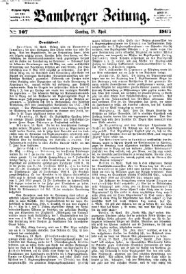 Bamberger Zeitung Samstag 18. April 1863