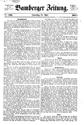 Bamberger Zeitung Donnerstag 23. April 1863