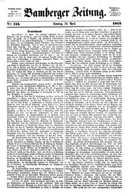 Bamberger Zeitung Sonntag 26. April 1863