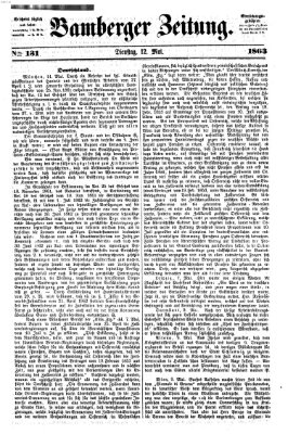 Bamberger Zeitung Dienstag 12. Mai 1863