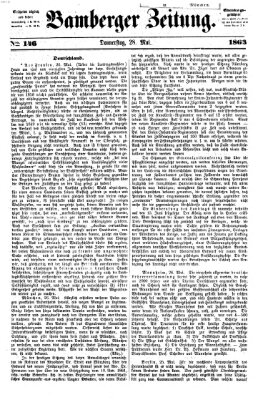 Bamberger Zeitung Donnerstag 28. Mai 1863