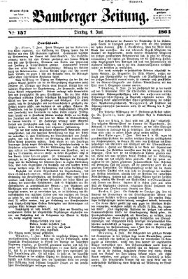 Bamberger Zeitung Dienstag 9. Juni 1863