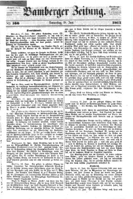 Bamberger Zeitung Donnerstag 18. Juni 1863