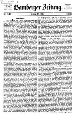 Bamberger Zeitung Samstag 20. Juni 1863