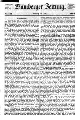 Bamberger Zeitung Sonntag 28. Juni 1863