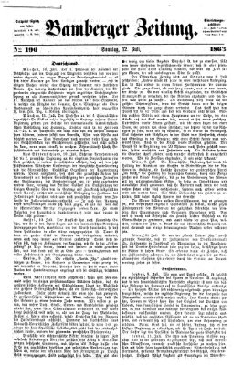 Bamberger Zeitung Sonntag 12. Juli 1863