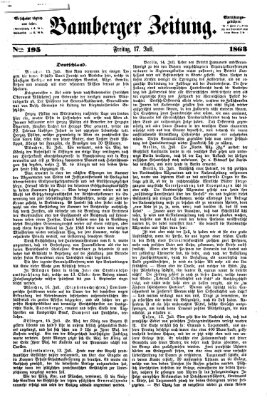 Bamberger Zeitung Freitag 17. Juli 1863