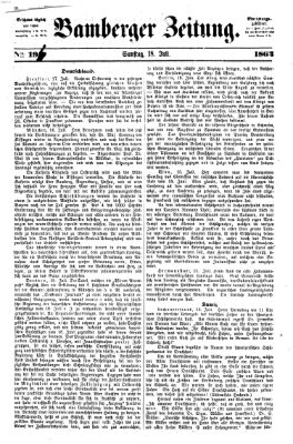 Bamberger Zeitung Samstag 18. Juli 1863