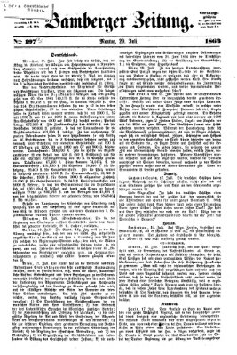 Bamberger Zeitung Montag 20. Juli 1863