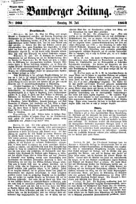 Bamberger Zeitung Sonntag 26. Juli 1863