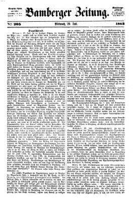 Bamberger Zeitung Mittwoch 29. Juli 1863