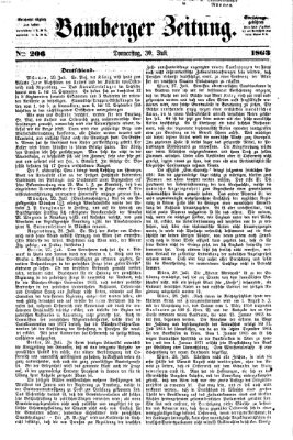 Bamberger Zeitung Donnerstag 30. Juli 1863