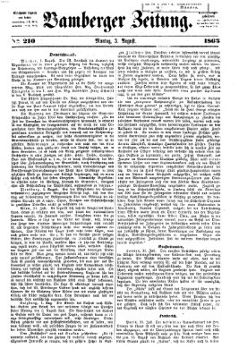 Bamberger Zeitung Montag 3. August 1863