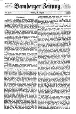 Bamberger Zeitung Montag 10. August 1863