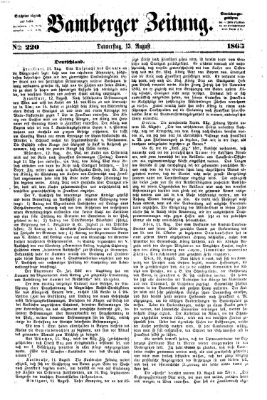 Bamberger Zeitung Donnerstag 13. August 1863