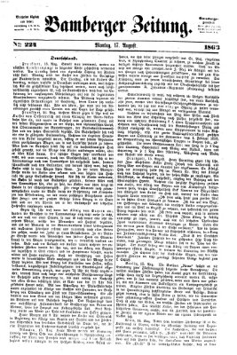 Bamberger Zeitung Montag 17. August 1863